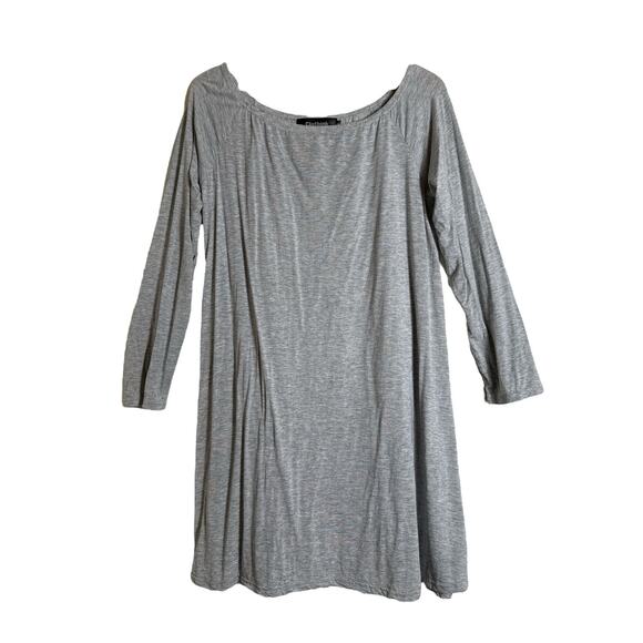 Clothink Women's Off Shoulder Long Sleeve Tunic Swing A-line Dress Size XL Gray - Picture 1 of 6